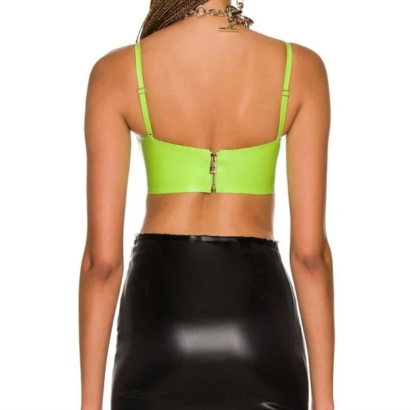 VERSACE Medusa latex bralette, Size 36, Green - Picture 3 of 9